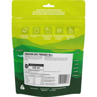 Back Country Cuisine - Cinnamon Rice Porridge - Small