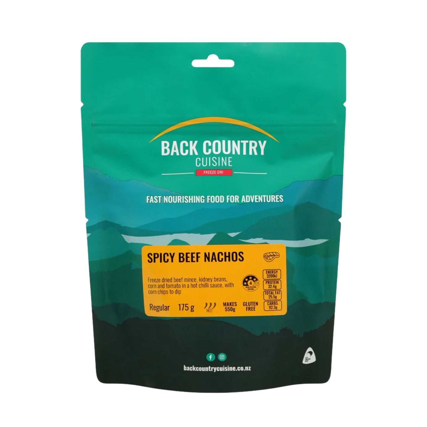 Back Country Cuisine - Spicy Beef Nachos GF - Regular