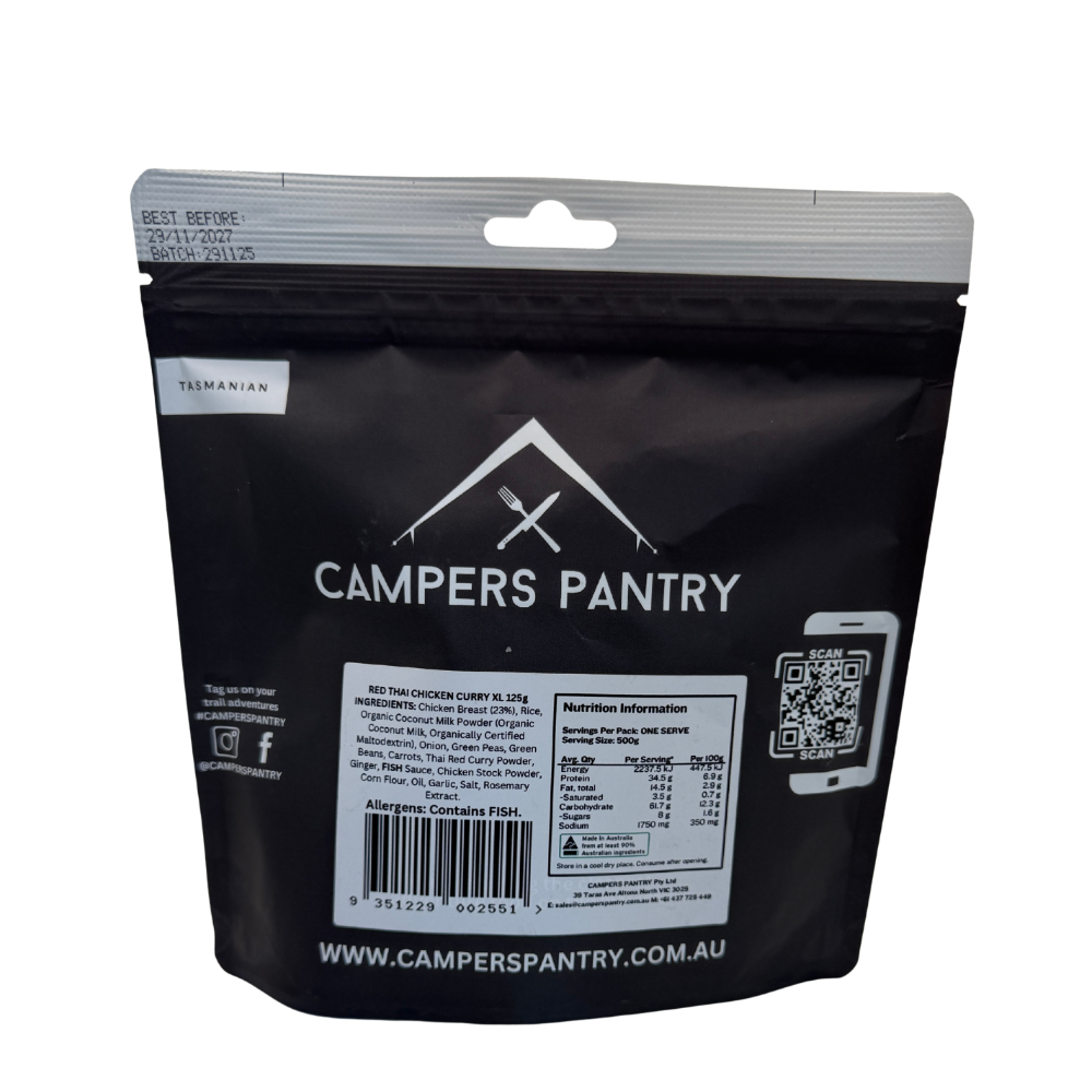 Campers Pantry - Red Thai Chicken Curry - Double