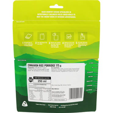 Back Country Cuisine - Cinnamon Rice Porridge - Regular