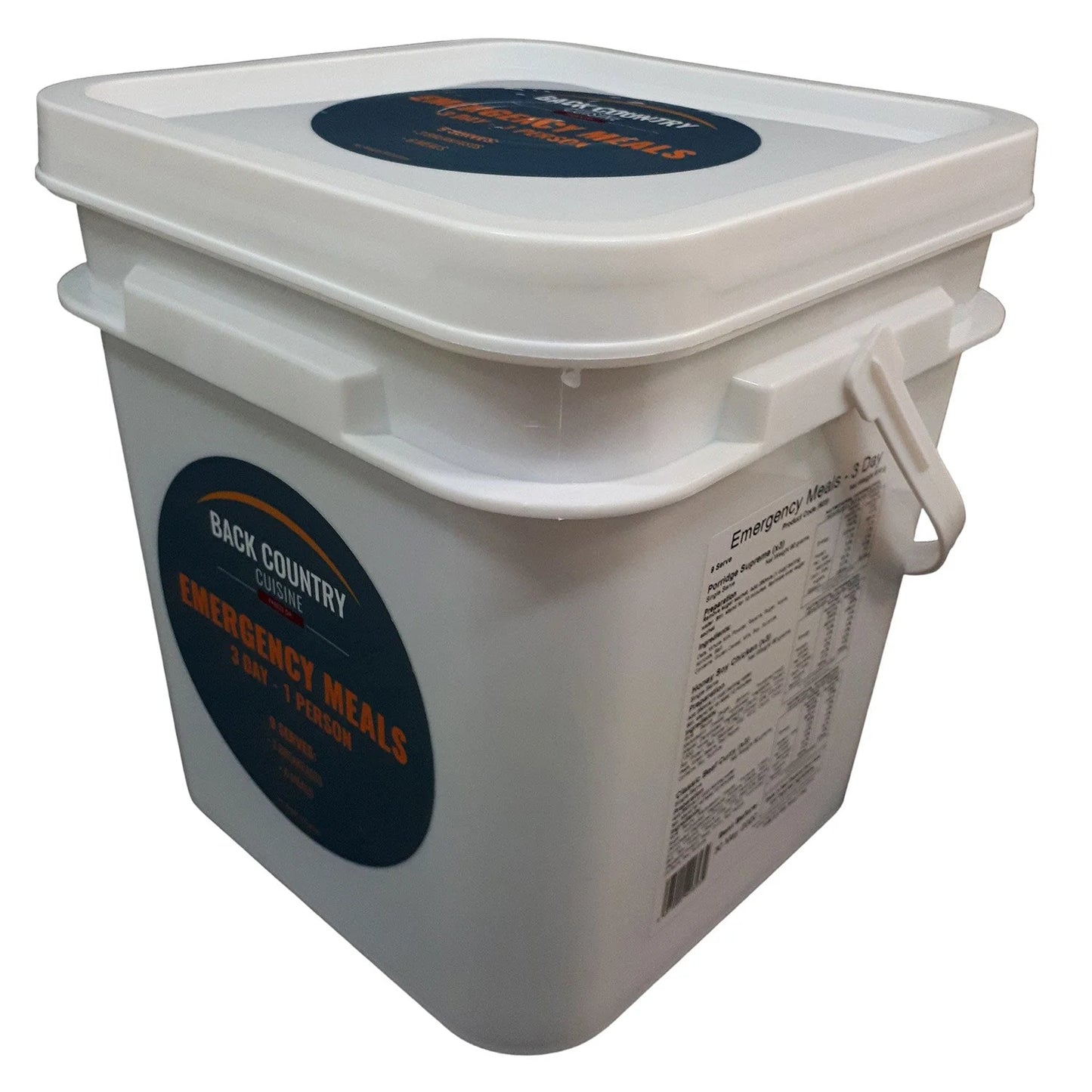 Back Country Cuisine - Emergency Bucket - 3 Day
