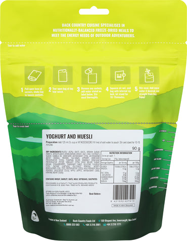 Back Country Cuisine - Yoghurt & Muesli - Small