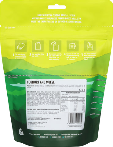 Back Country Cuisine - Yoghurt & Muesli - Regular