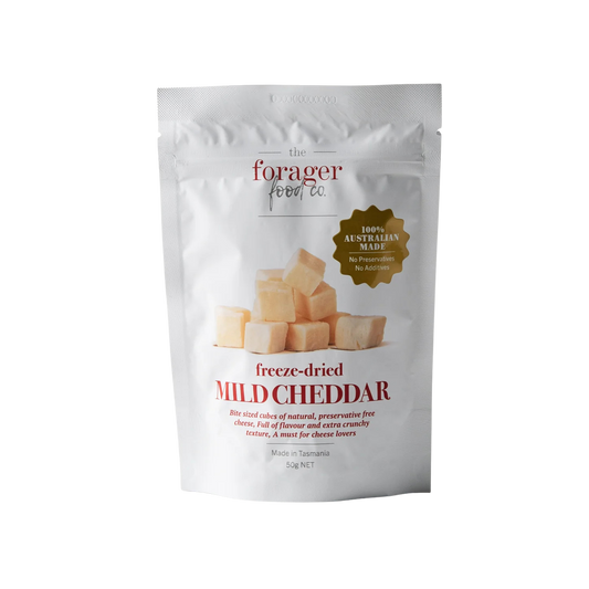 Forager Foods - Freeze Dried Mild Cheddar Cheese Cubes - 50g