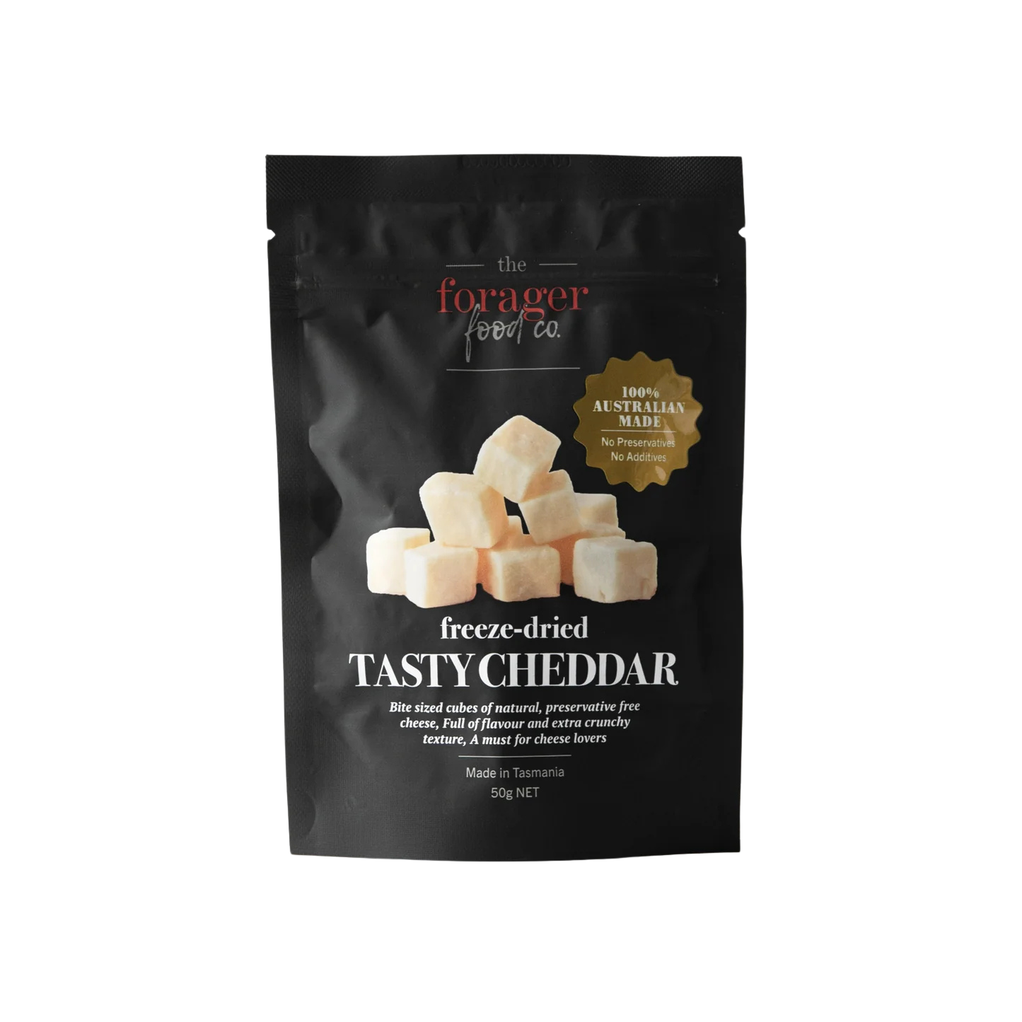 Forager Foods - Freeze Dried Tasty Cheddar Cheese Cubes - 50g