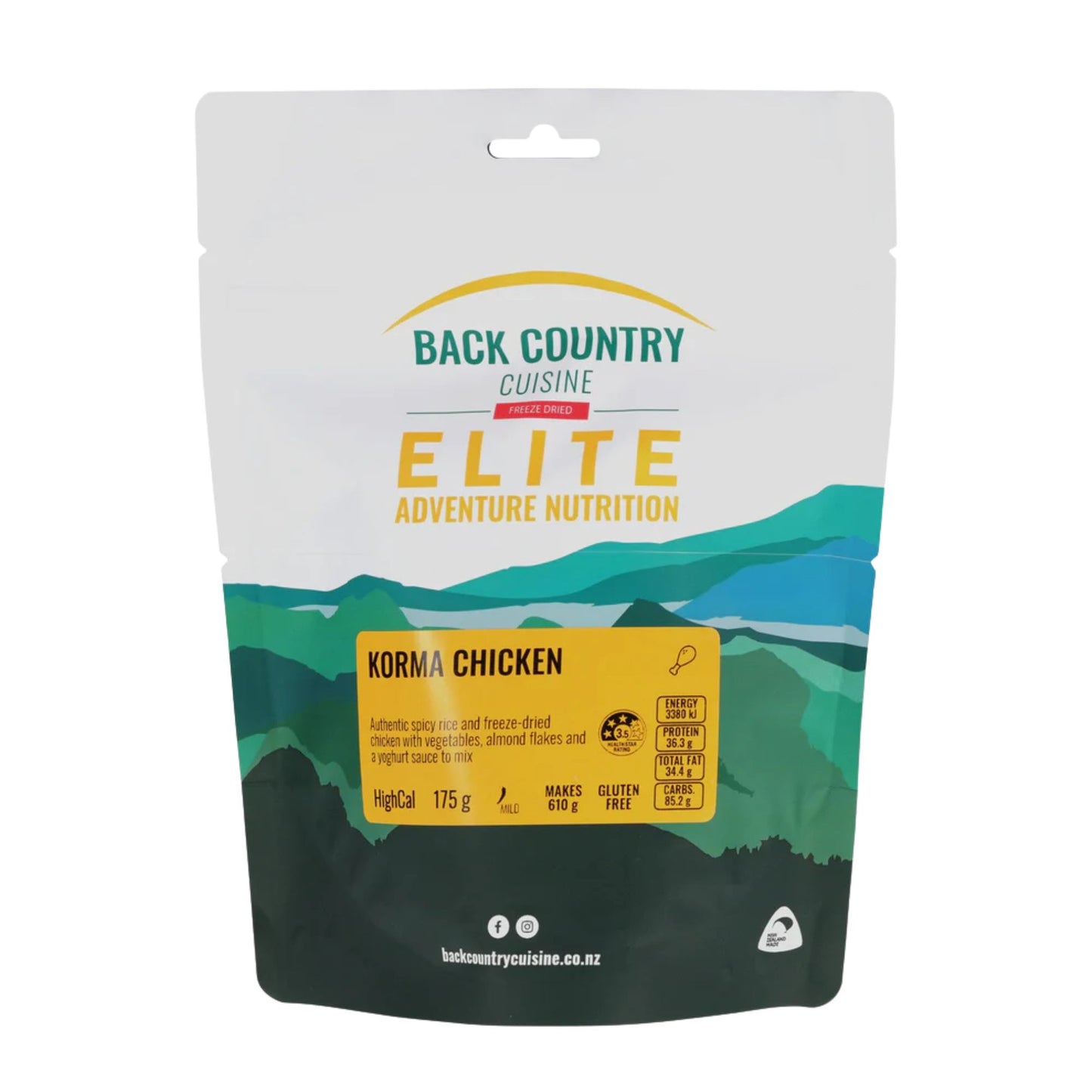 Back Country Cuisine - Elite Korma Chicken - Regular