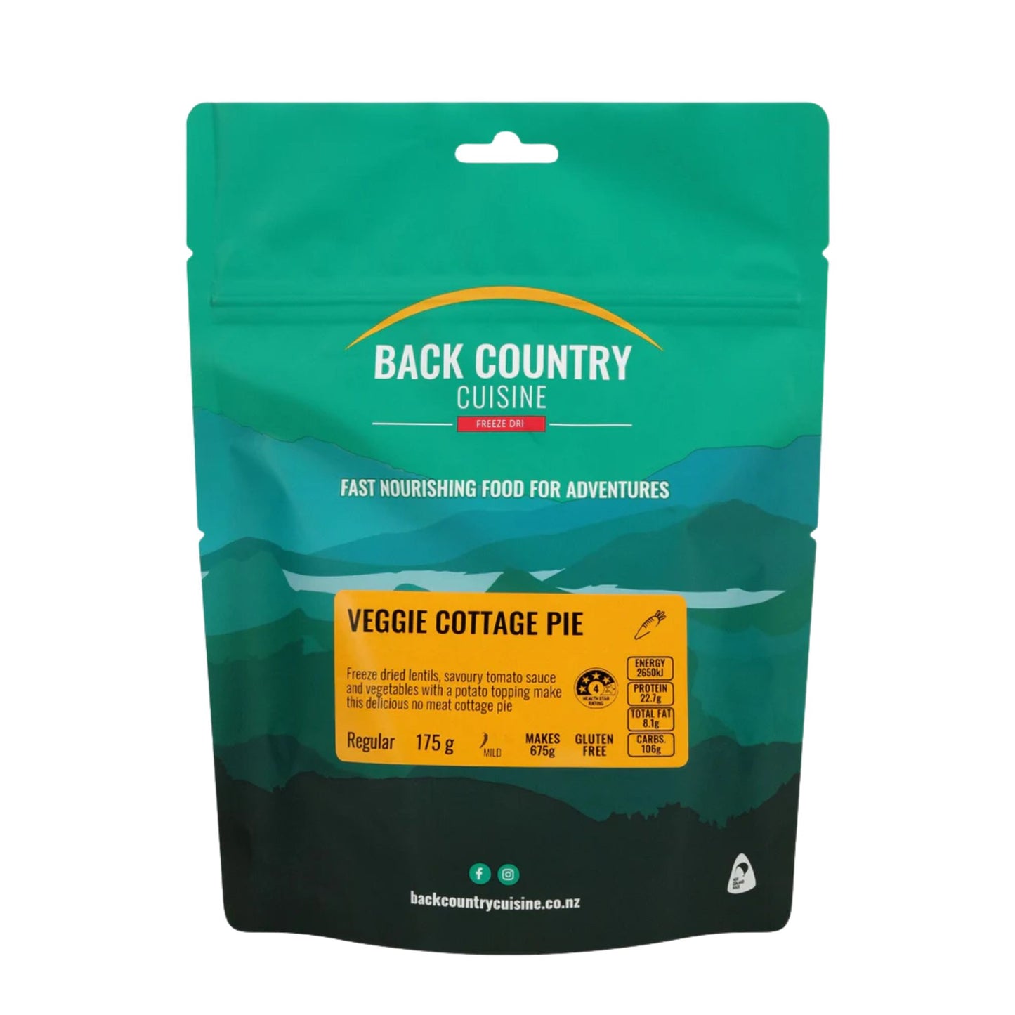 Back Country Cuisine - Veggie Cottage Pie GF - Regular