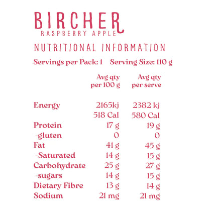 Bushline - Raspberry & Apple Bircher Muesli - Single