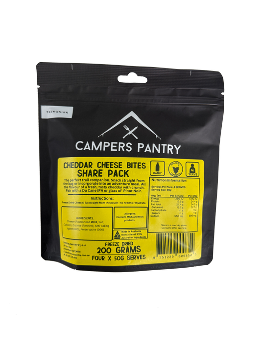 Campers Pantry - Cheddar Cheese Bites - 6 Serves (200g)