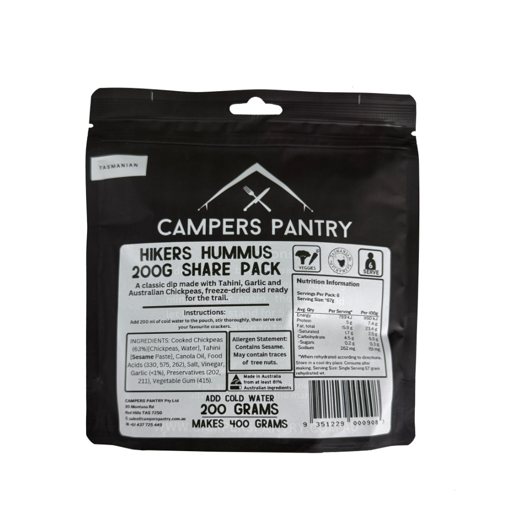 Campers Pantry - Hummus Dip - 6 Serves (200g)