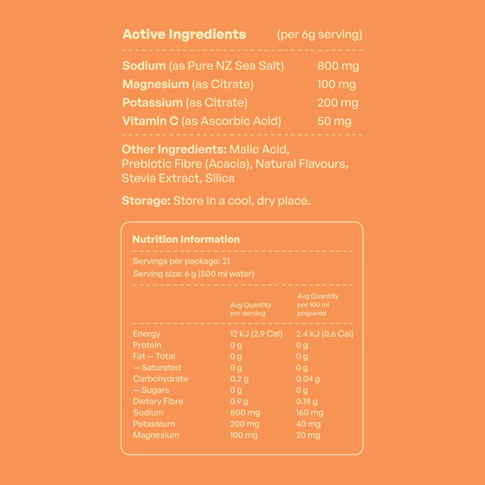 Daeli Hydration - Salted Mango Electrolyte Powder - 21 x 6g Sachets
