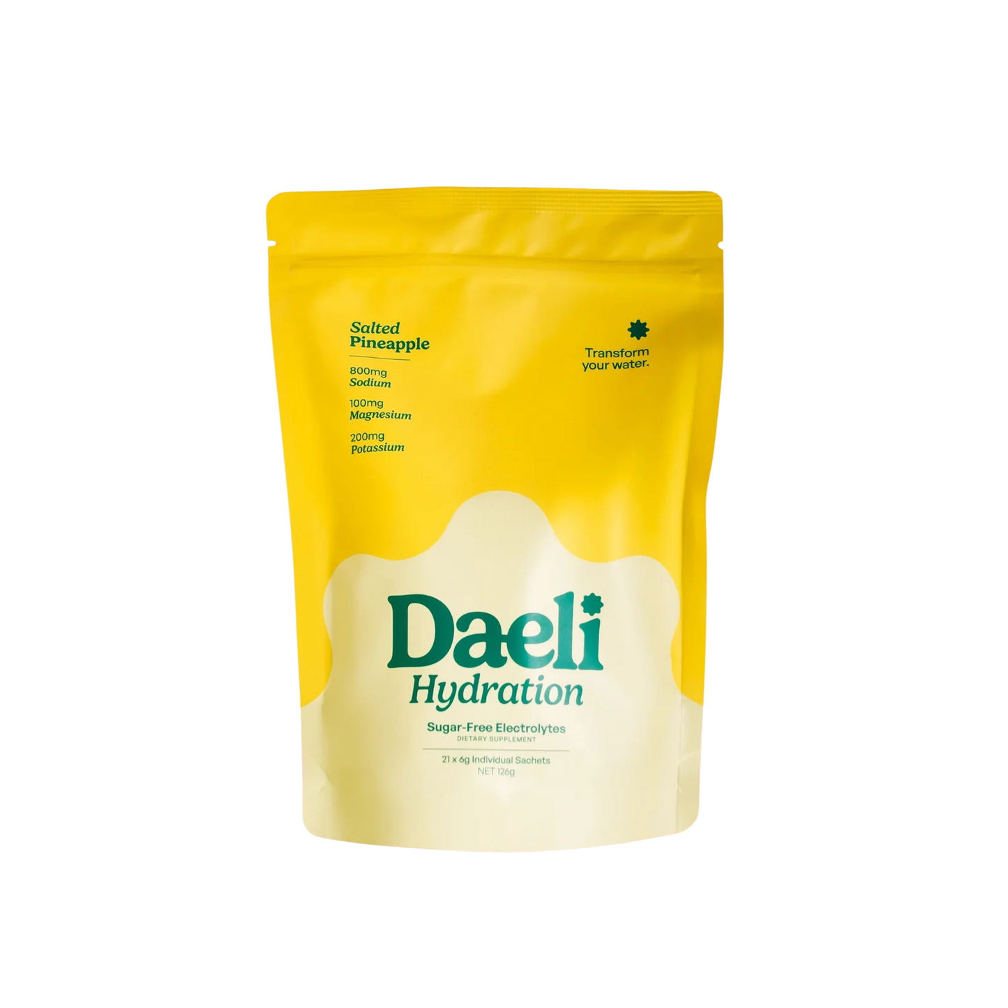 Daeli Hydration - Salted Pineapple Electrolyte Powder - 21 x 6g Sachets