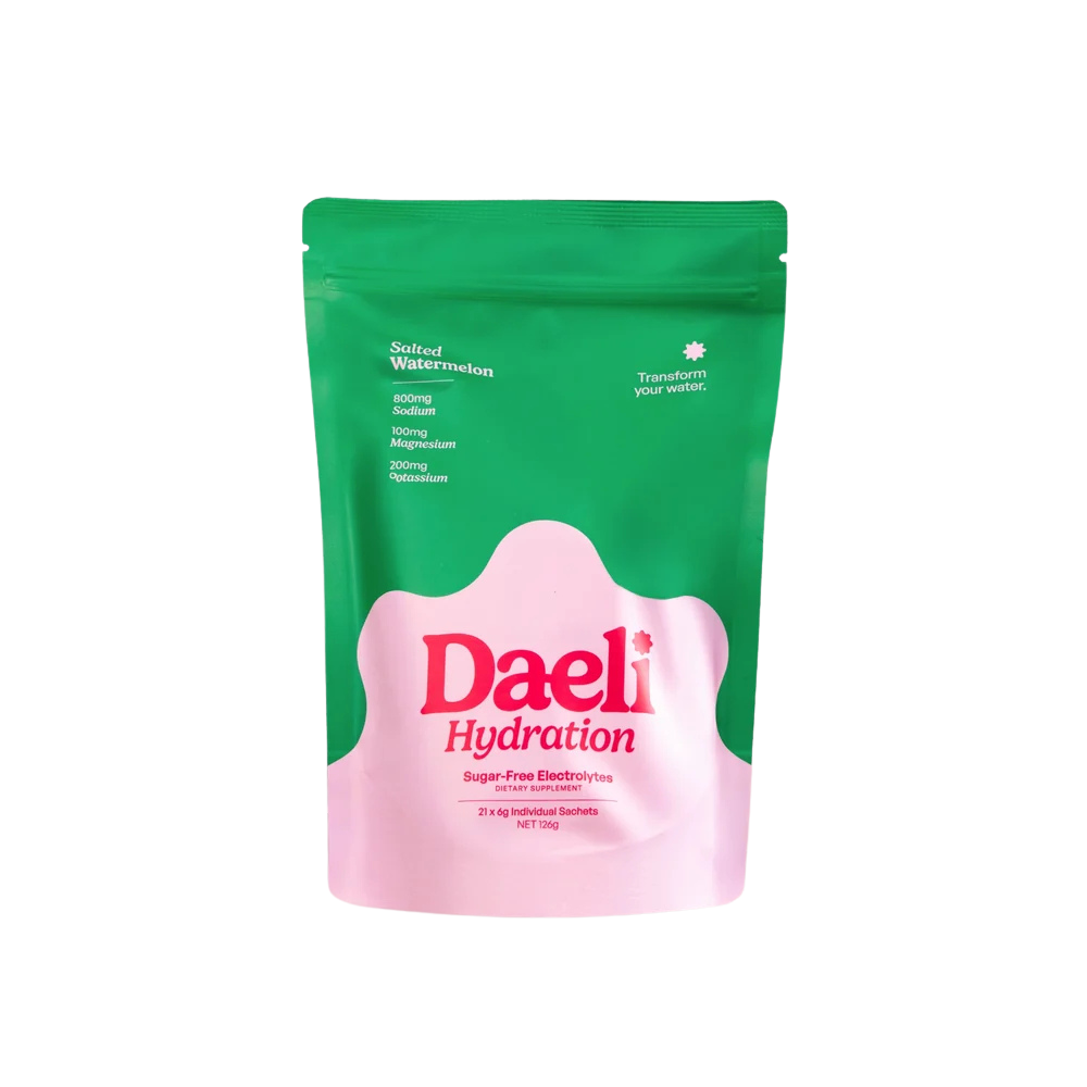 Daeli Hydration - Salted Watermelon Electrolyte Powder - 21 x 6g Sachets