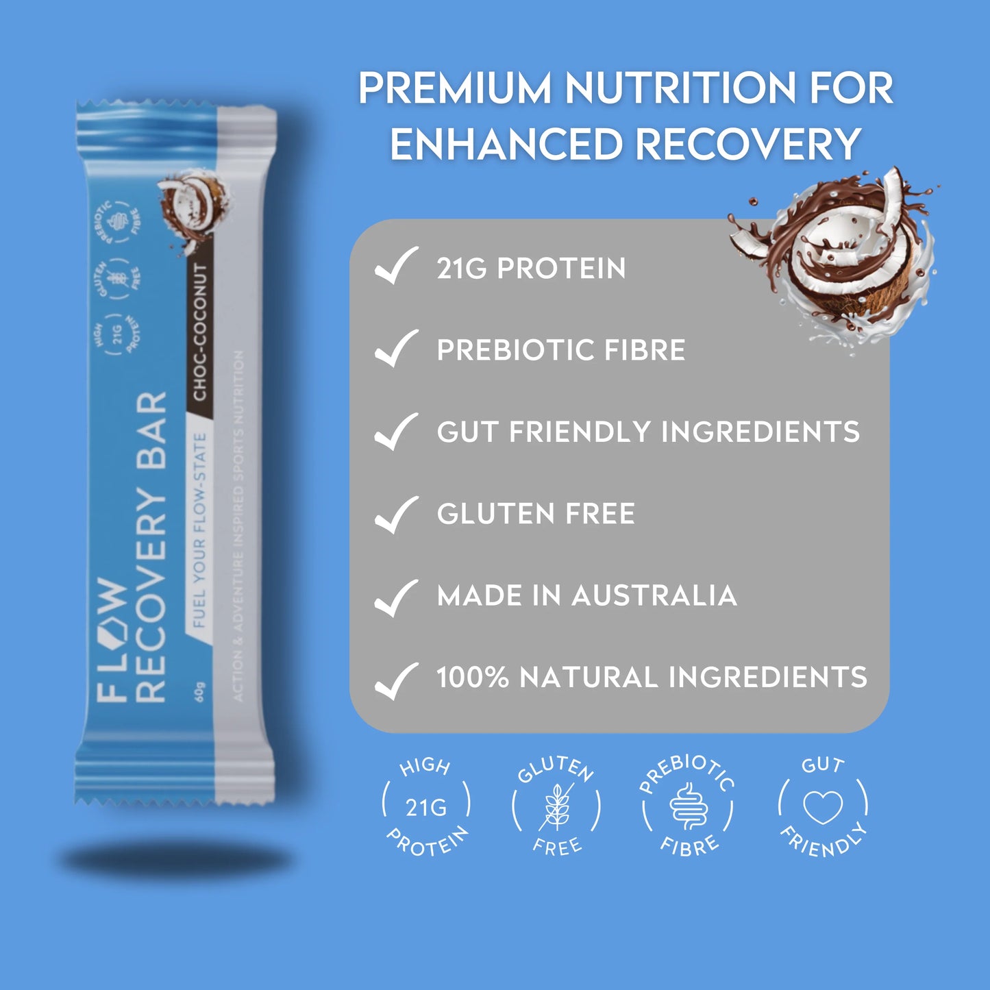 Flow Nutrition - Choc Coconut Recovery Bar