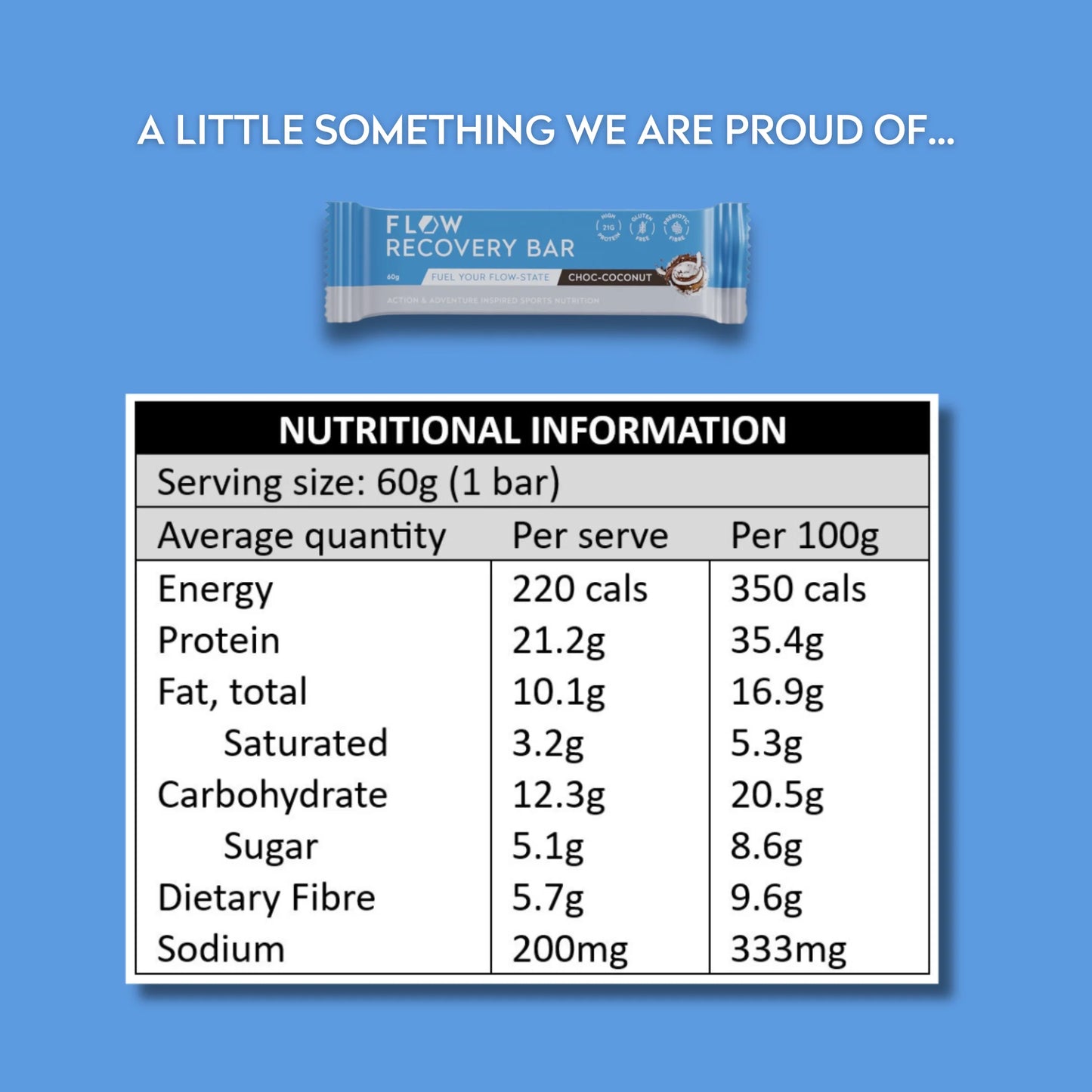 Flow Nutrition - Choc Coconut Recovery Bar