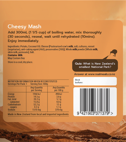 Real Meals - Cheesy Mash - Single