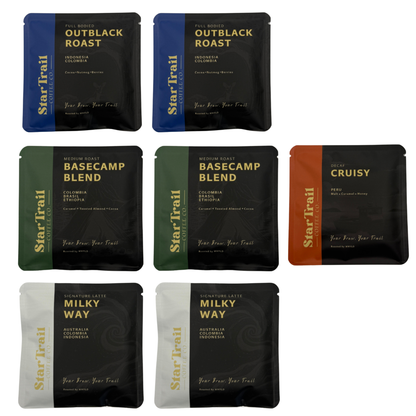StarTrail Coffee Co - Trail Mix Drop Coffee Bag Mix - 7 Pack