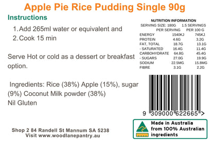 Woodlane Pantry - Apple Pie Rice Pudding - XL Single