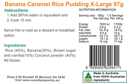 Woodlane Pantry - Banana Caramel Rice Pudding - XL Single
